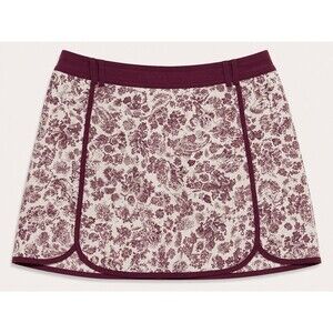 Louis Castel  Raspberry Paisley Print Golf Skort Sz S/73 Cute Golf Skirt EUC